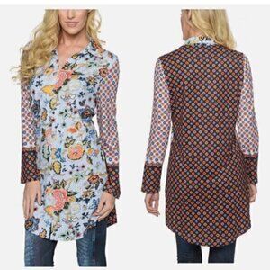 ISLE Women's Shirt Dress Flowers In Your Hair Collared Dress Size small